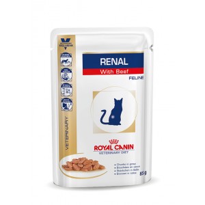 Royal Canin Veterinary Diet Renal with Beef (zakjes) kattenvoer