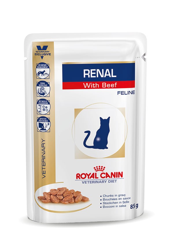 Royal Canin Veterinary Diet Renal with Beef (zakjes) kattenvoer