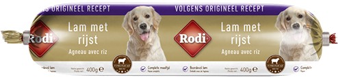 Rodi Worst lam met rijst voor de hond