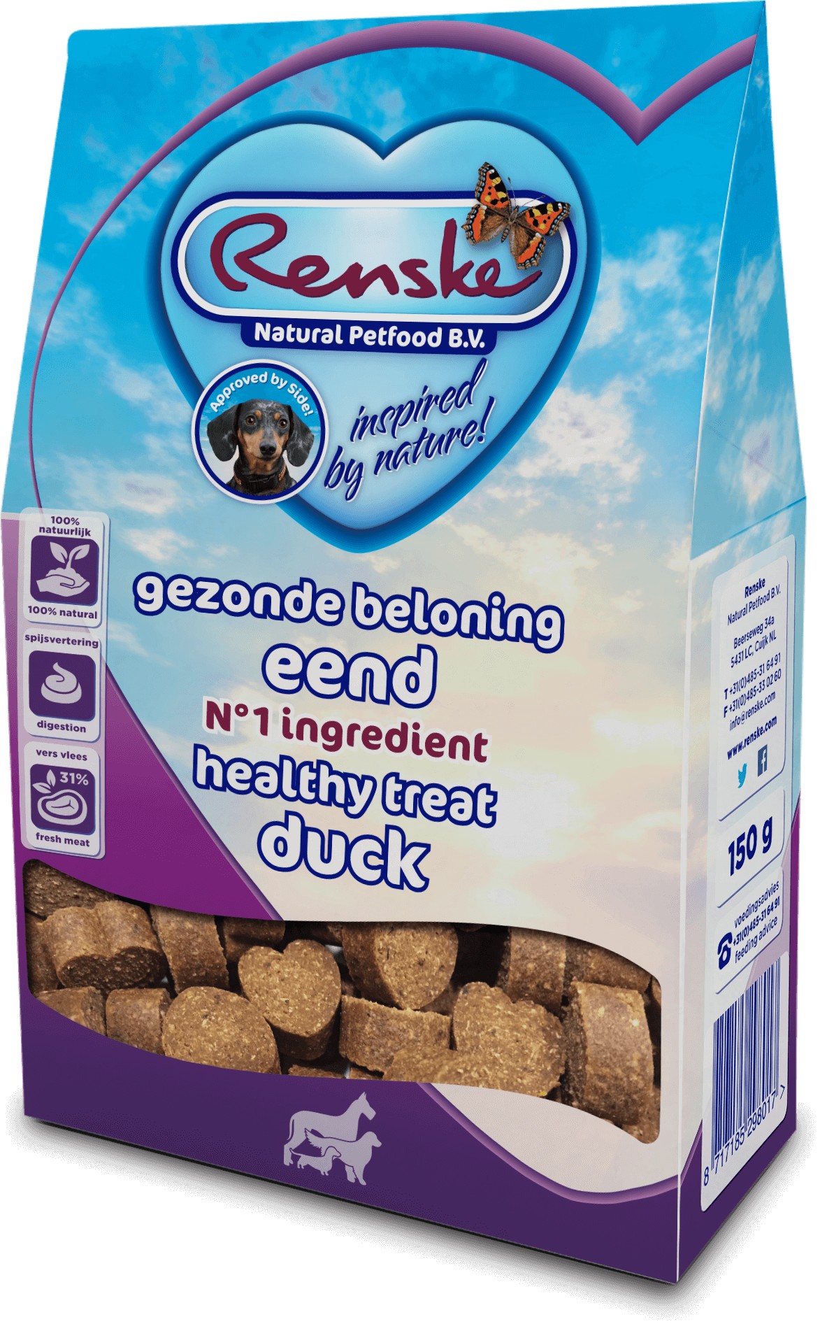 Renske Gezonde Beloning Eend voor de hond