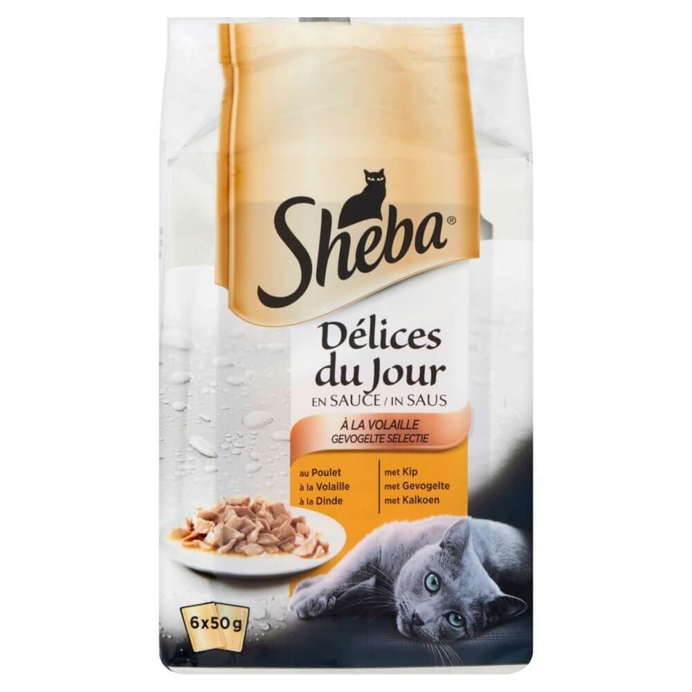 Sheba Délices du Jour Gevogelte Selectie in saus (50g)