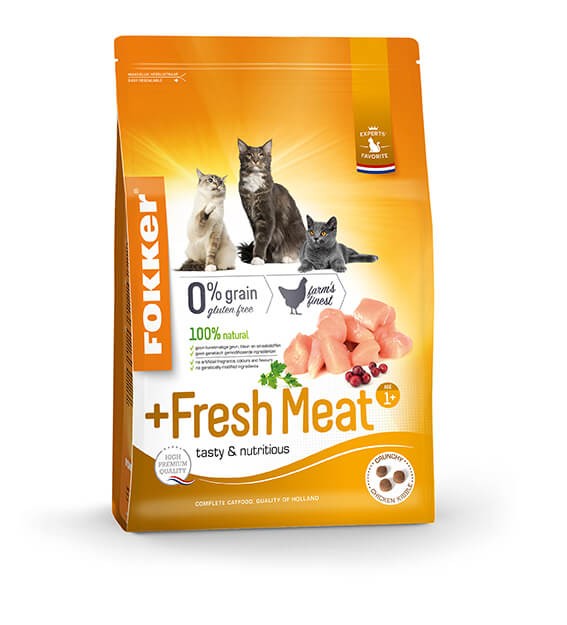 Fokker +Fresh Meat kattenvoer