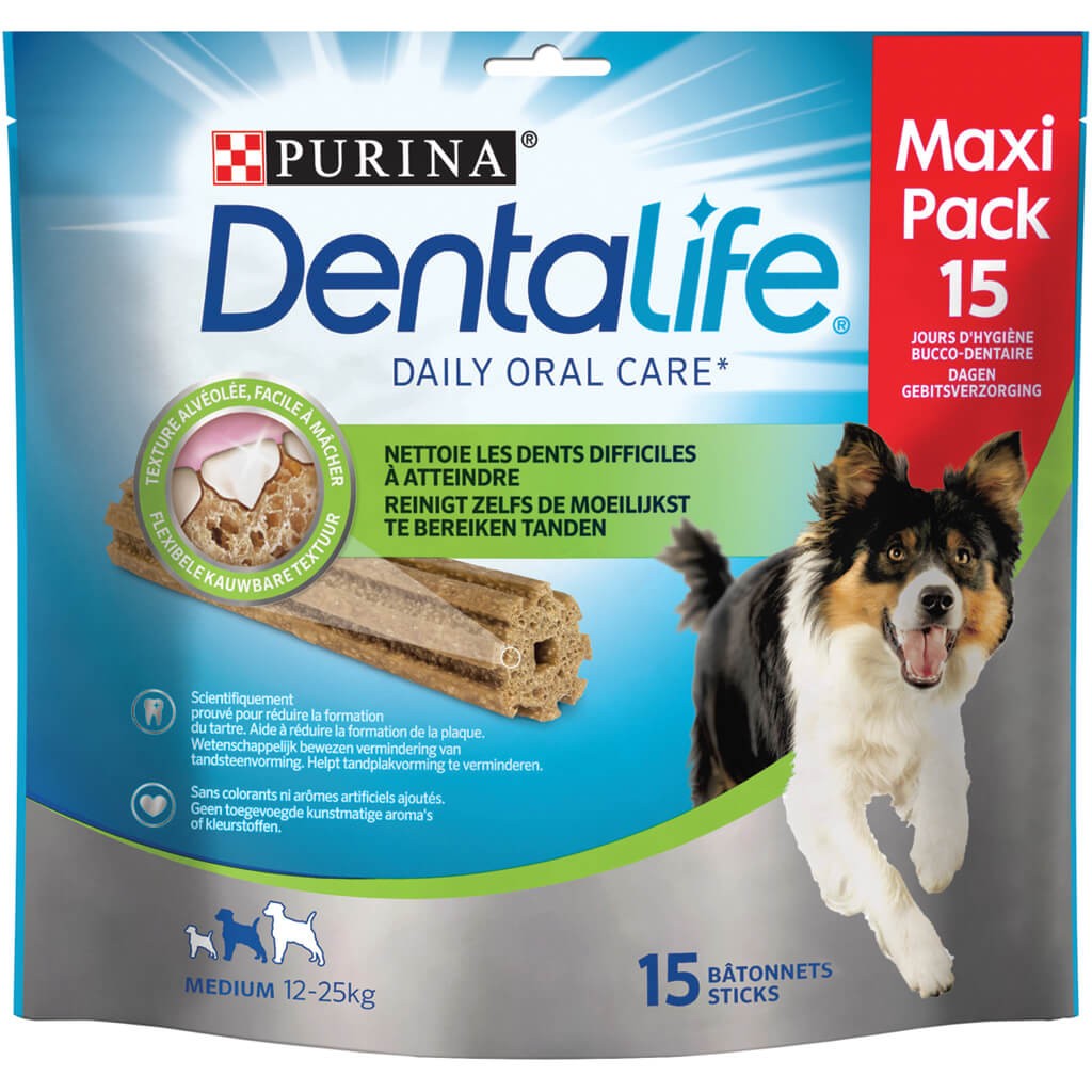 Purina DentaLife Daily Oral Care Medium hondensnack (maxipack)