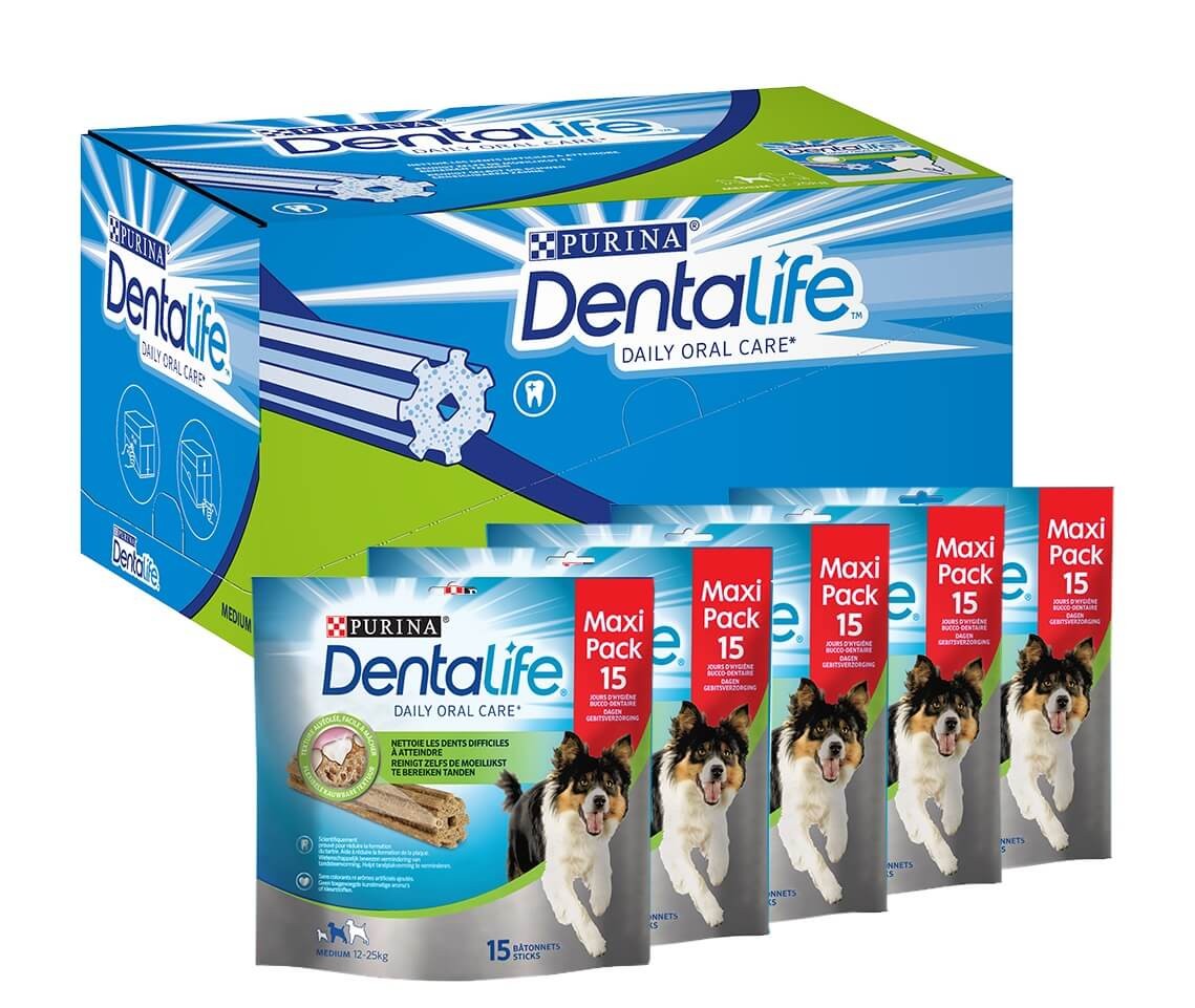 Purina DentaLife Daily Oral Care Medium hondensnack (maxipack)