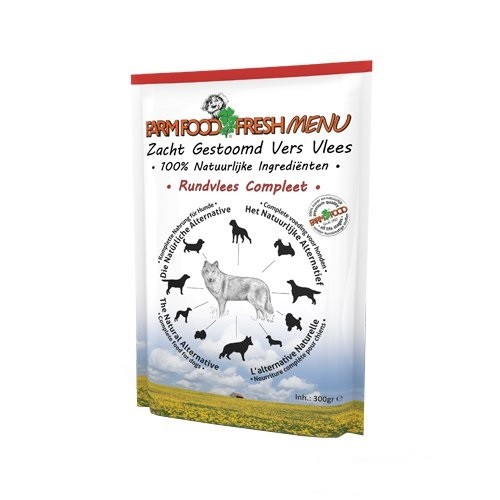 Farm Food Fresh Menu rundvlees natvoer hond (zakjes 300 g)