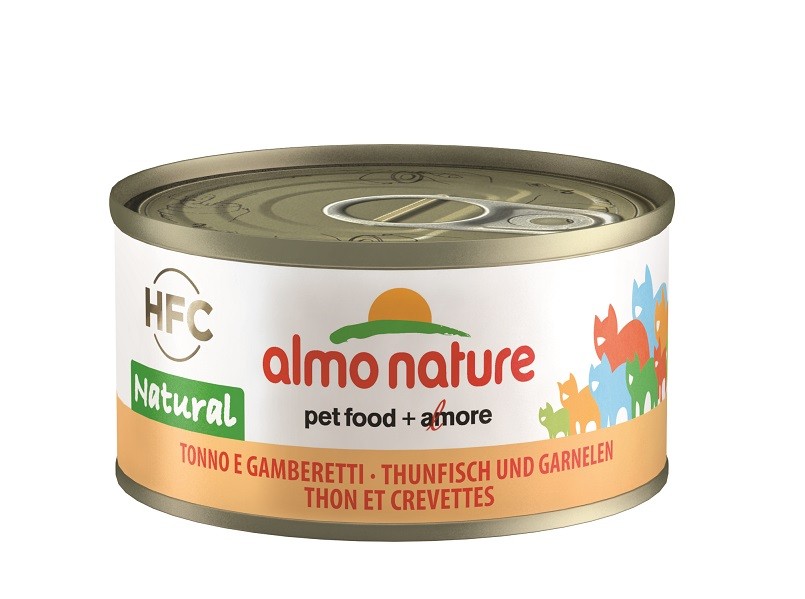 Almo Nature HFC Natural tonijn met garnalen natvoer kat (70 g)