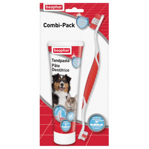 Beaphar Combipack tandpasta & tandenborstel voor hond en kat