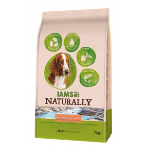 Iams Naturally Adult Zalm & Rijst hondenvoer