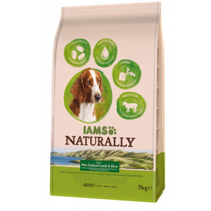 Iams Naturally Adult met lam & rijst hondenvoer