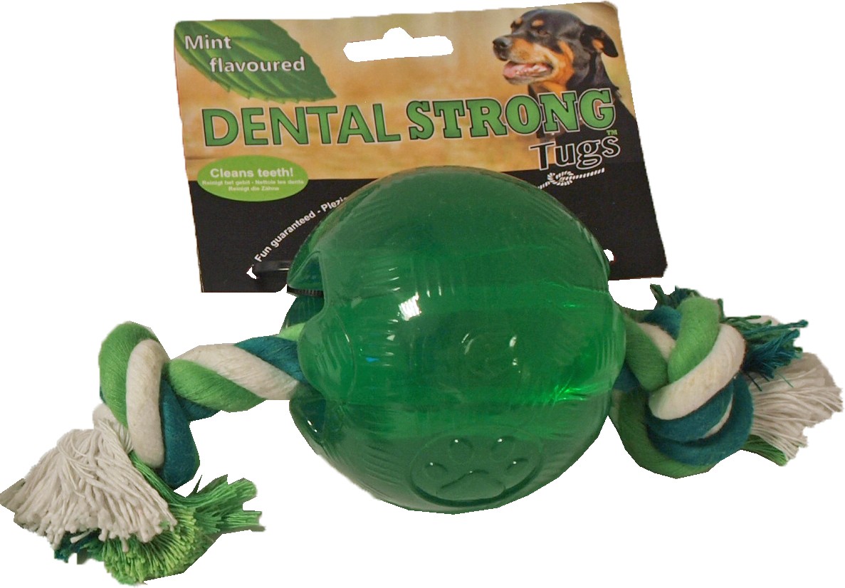 Dentalstrong Rubberbal Groot voor honden