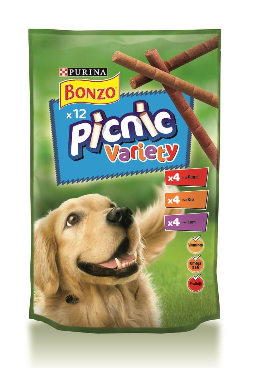 Purina Bonzo (Friskies) Picnic Variety hondensnacks (100 gr)