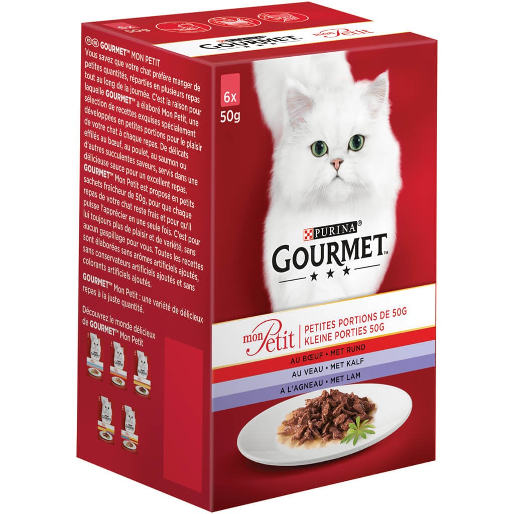 Gourmet Mon Petit met Vlees (6x50g) kattenvoer