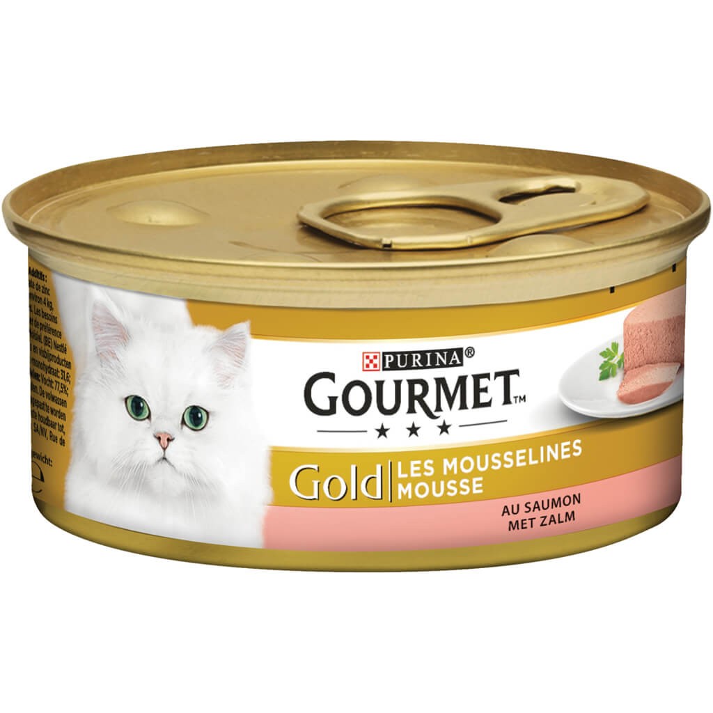 Gourmet Gold mousse met zalm kattenvoer (blik 85 g)