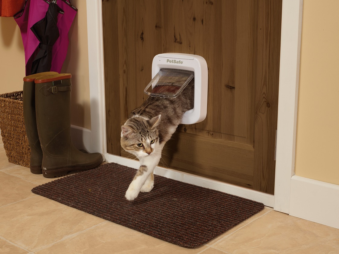 Staywell Pet Porte Microchip Kattenluik wit