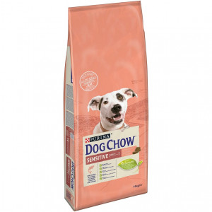 Dog Chow Adult Sensitive zalm hondenvoer OP is OP