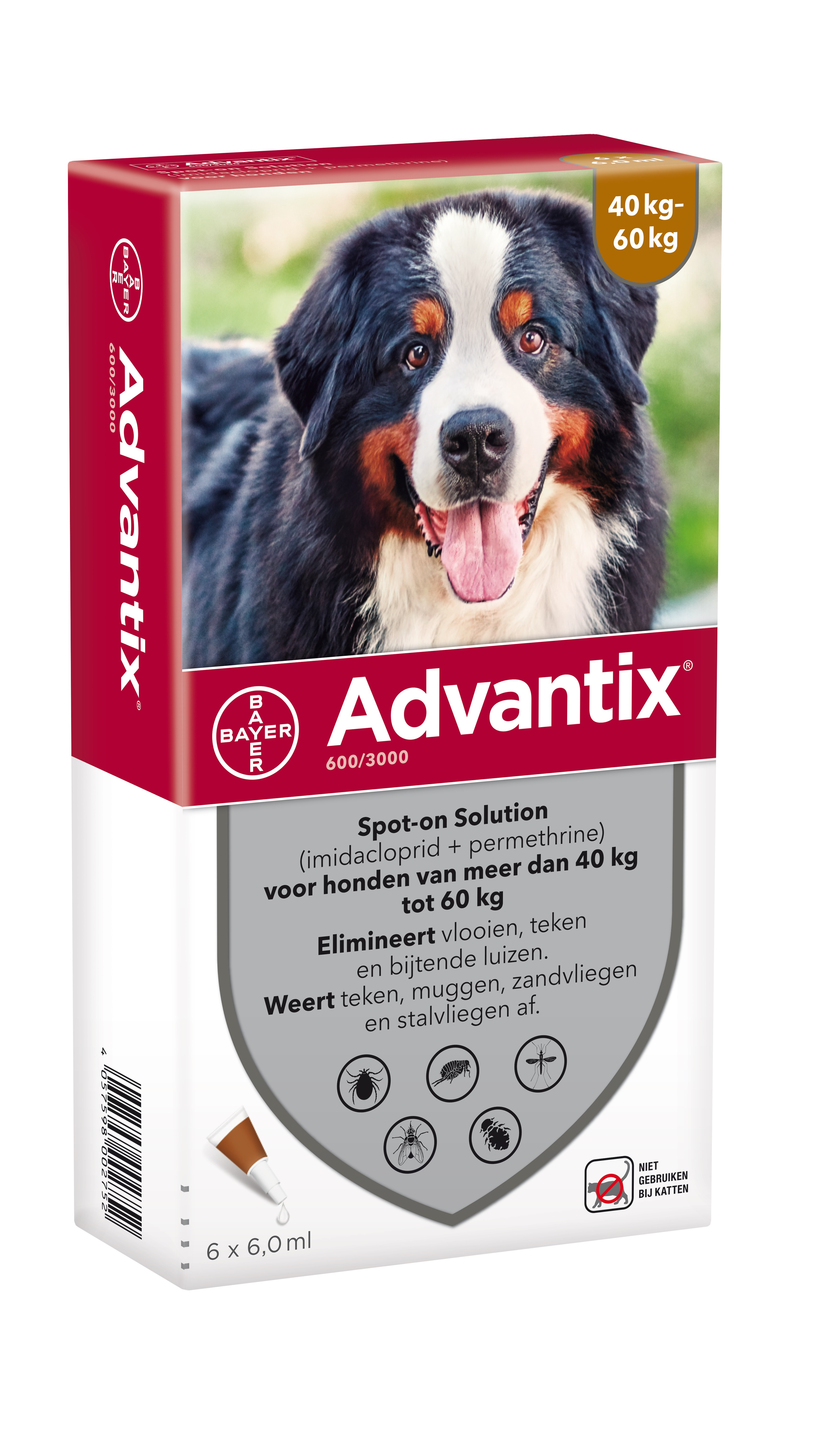 Gedeeltelijk Patriottisch taart Advantix 600/3000 voor honden van 40 tot 60 kg | Goedkoop