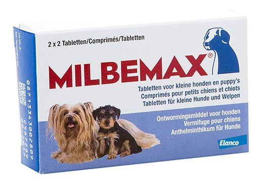 Milbemax ontwormingstabletten kleine honden en puppies