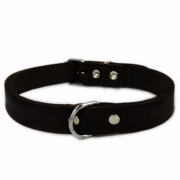 Leren Halsband Zwart