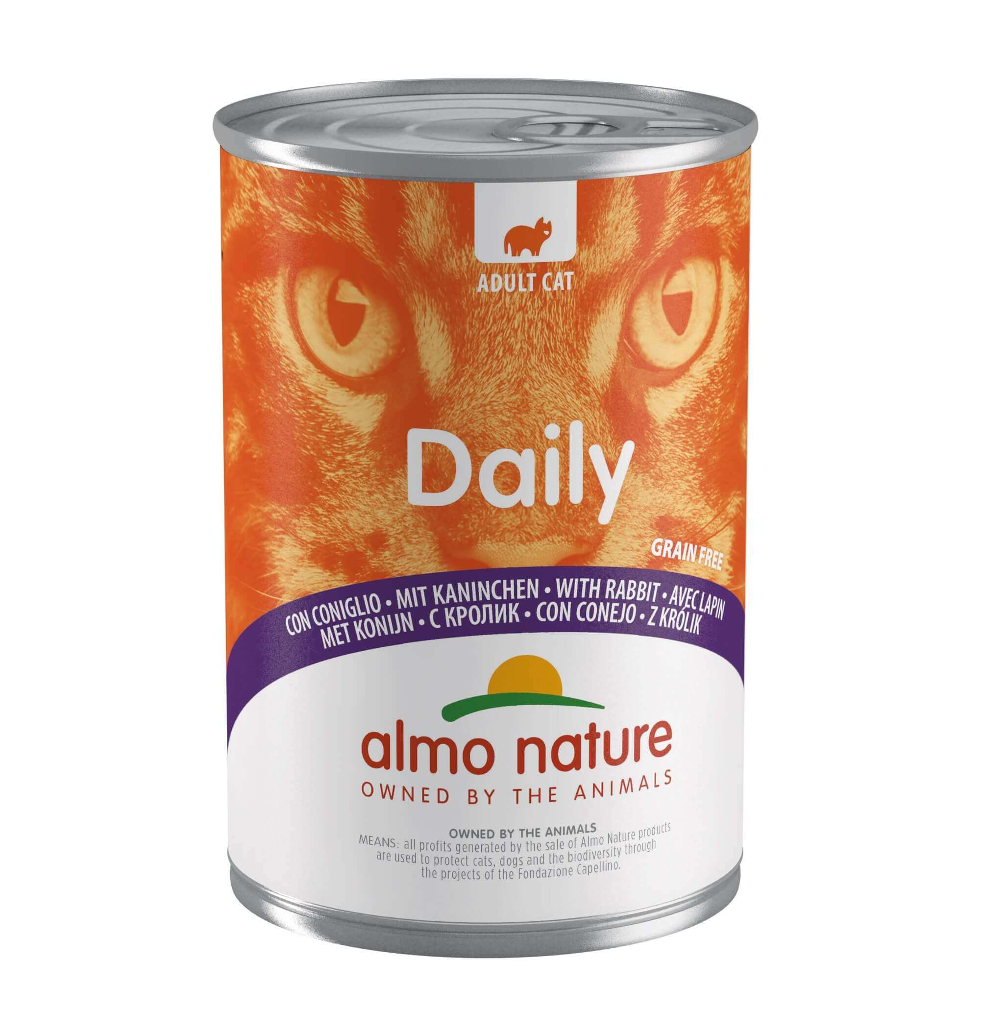 Almo Nature Daily met konijn natvoer kat (400 g)