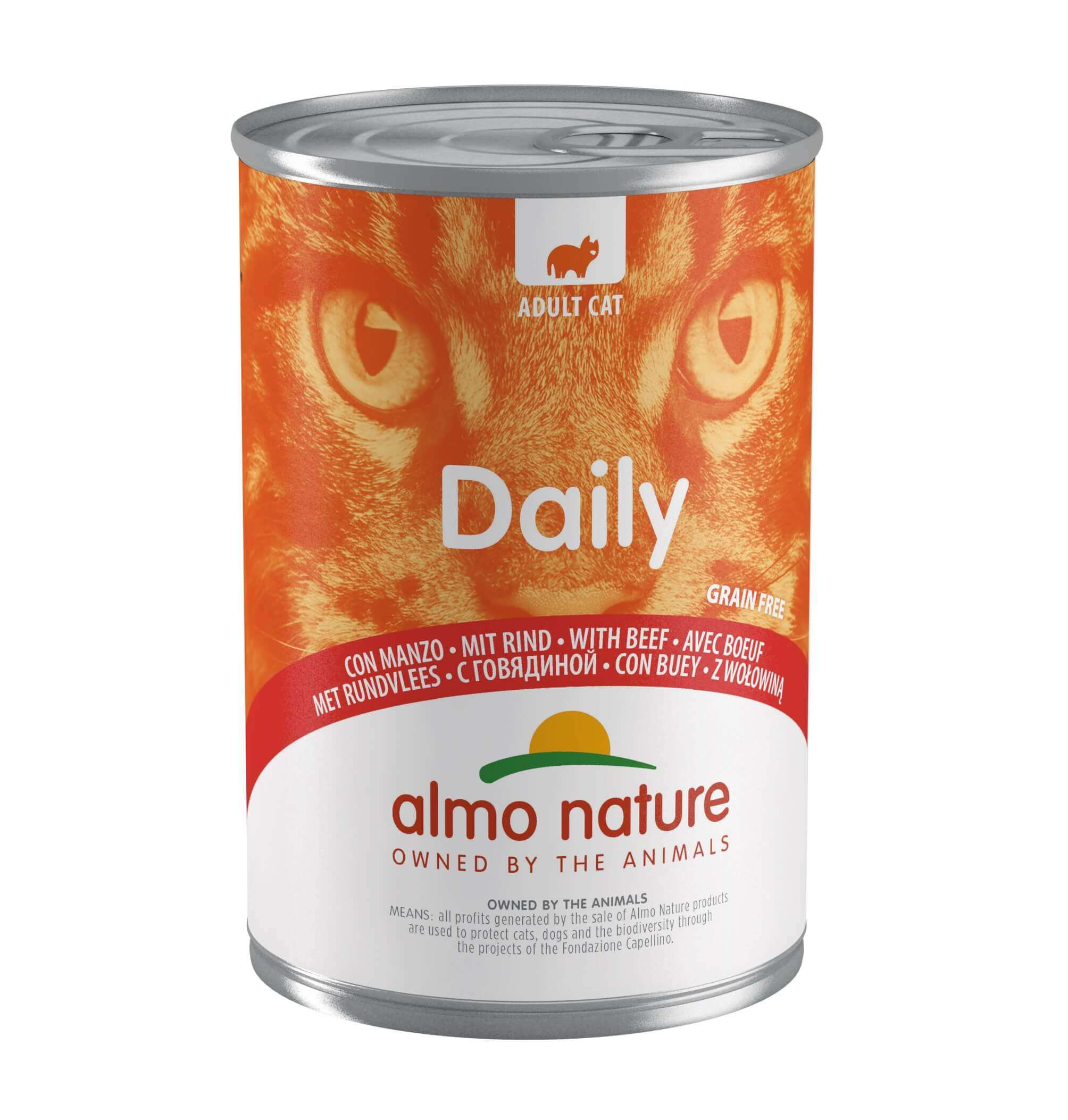 Almo Nature Daily met rund natvoer kat (400 g)