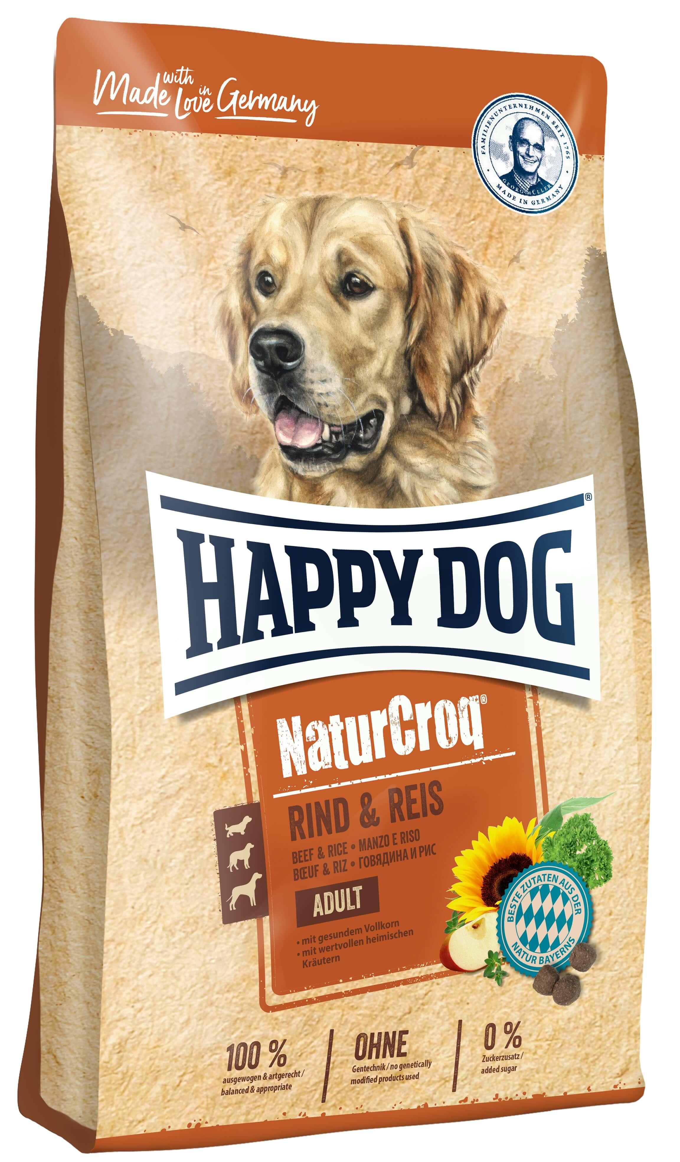 Happy Dog NaturCroq Rund & Rijst hondenvoer