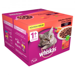 Whiskas 1+ Classic Selectie Groenten pouches multipack 24 x 100g