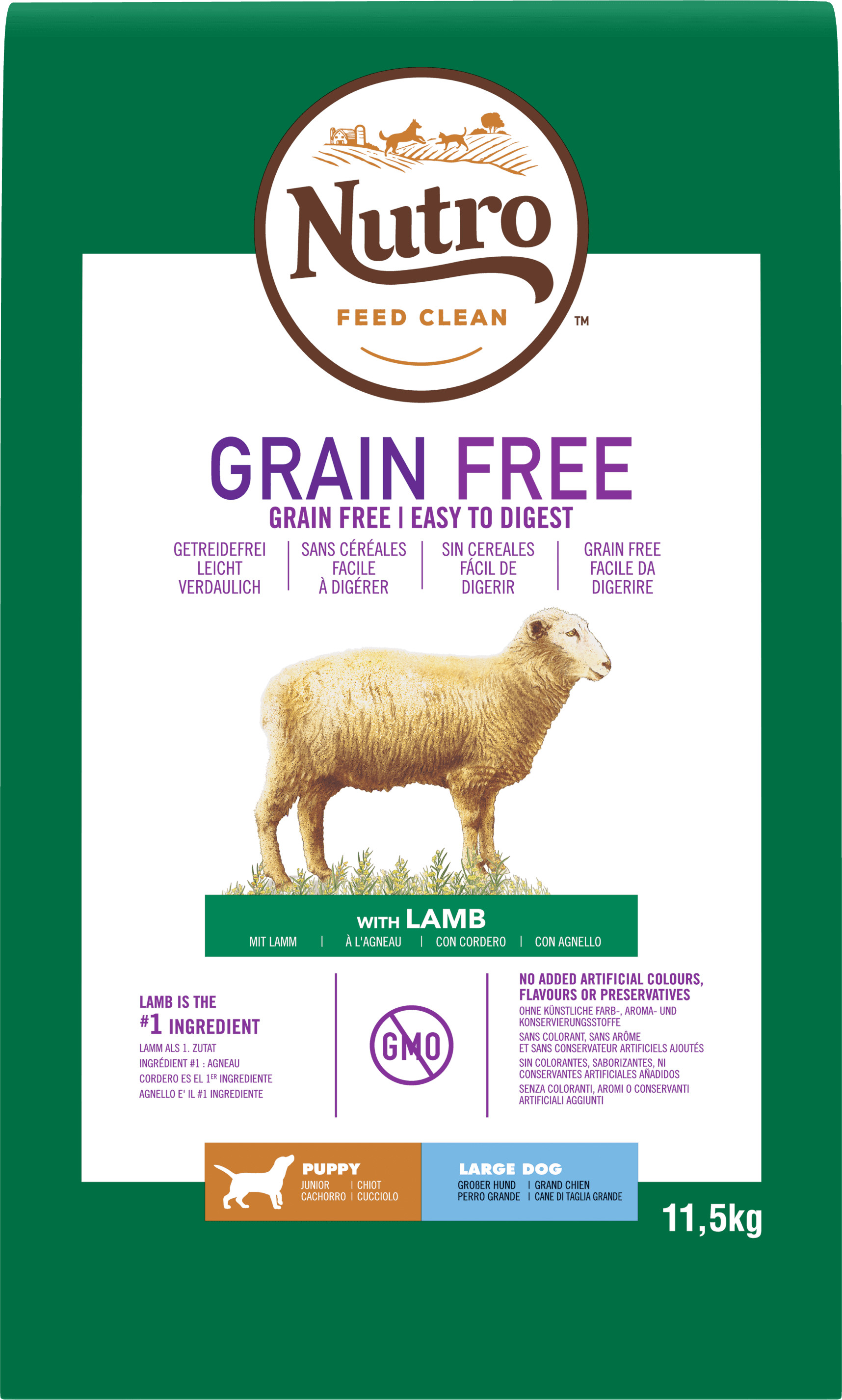 Nutro Grain Free Puppy Large Lam hondenvoer - Voordelig online te koop