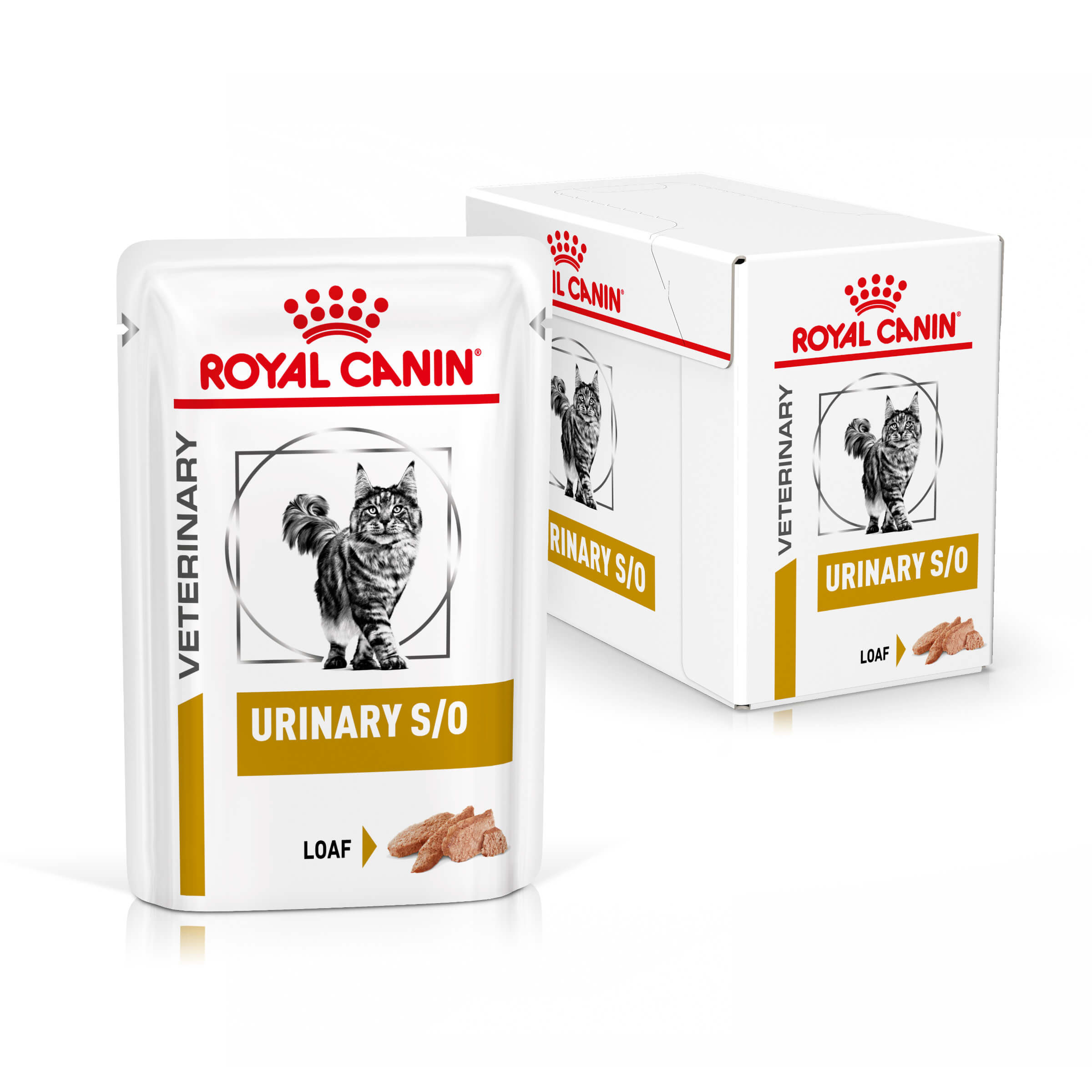 ik heb dorst Schaap te binden Royal Canin Veterinary Urinary S/O Loaf zakjes kattenvoer