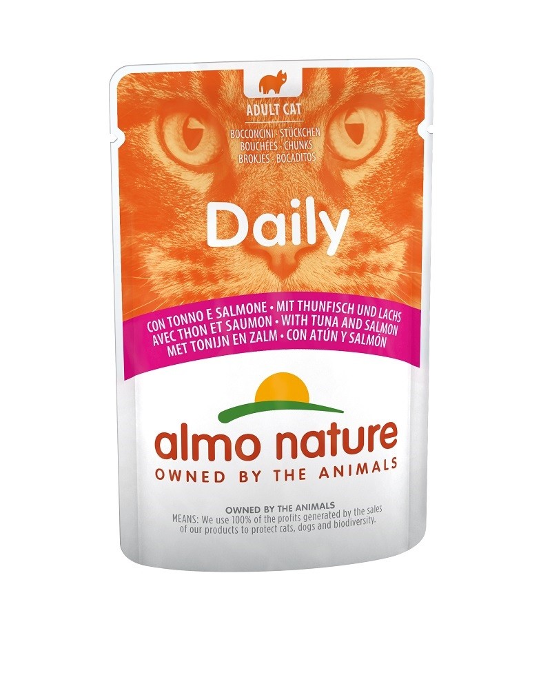 Almo Nature Daily met tonijn & zalm natvoer kat (70 gram)