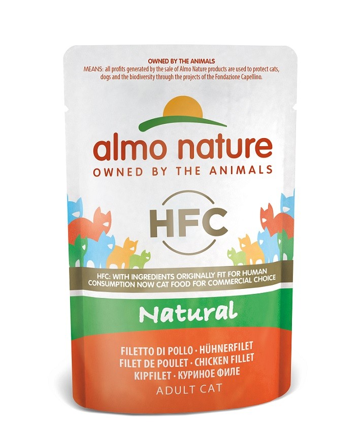 Almo Nature HFC Natural Kipfilet nat kattenvoer (24 x 55 g)