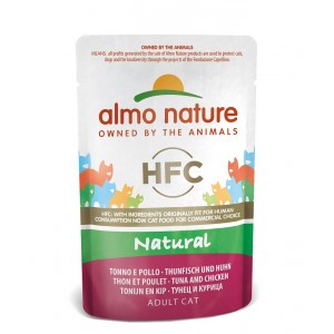 Almo Nature HFC Natural tonijn met kip natvoer kat (55 g)