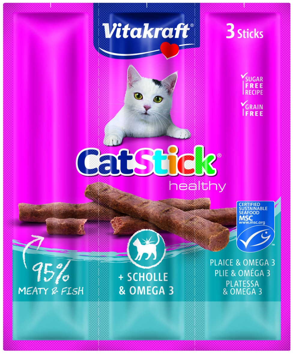 Vitakraft Catstick Healthy schol & omega-3 kattensnack