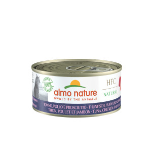 Almo Nature HFC Natural met tonijn, kip en ham natvoer kat (150 g)