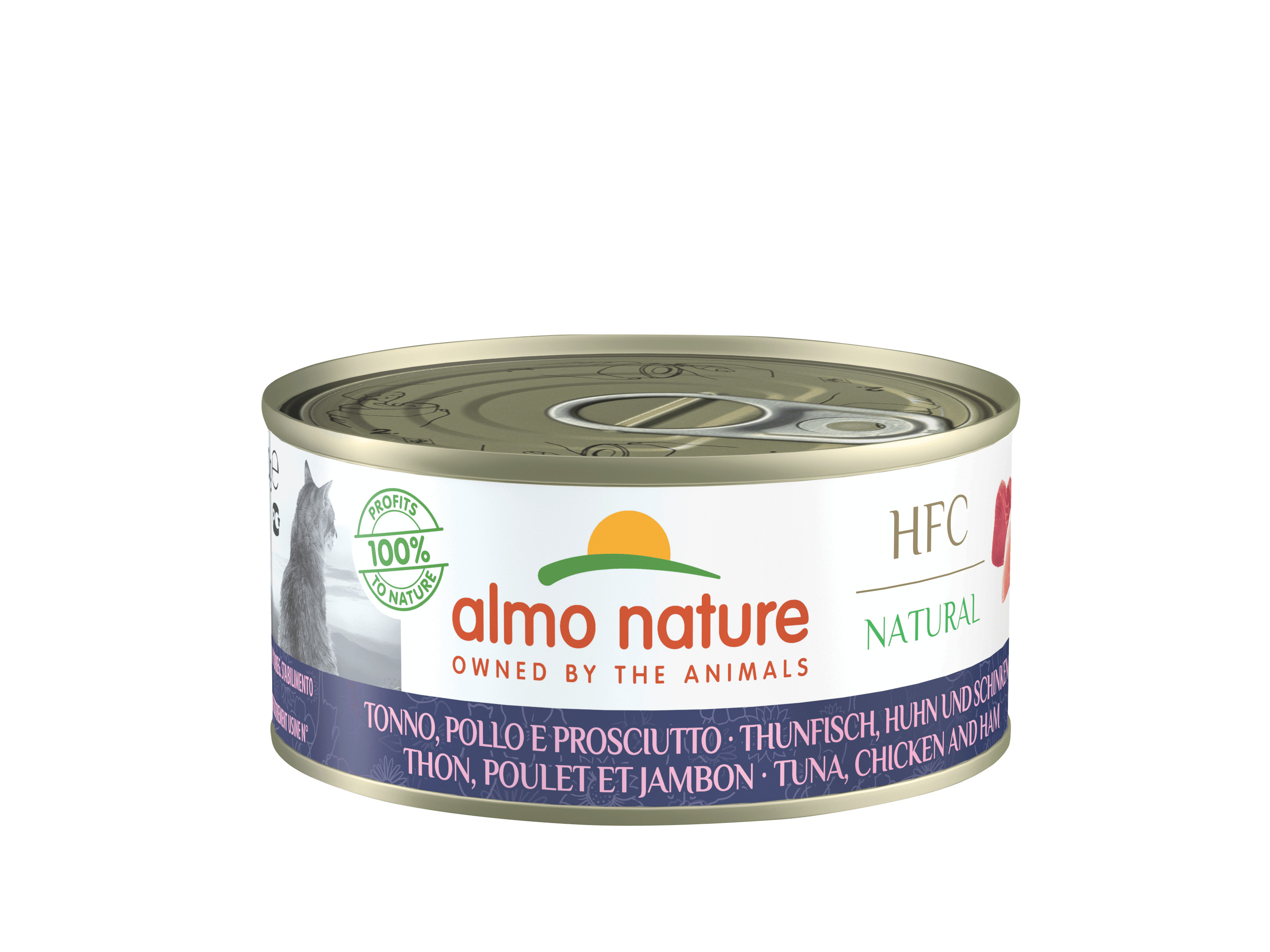 Almo Nature HFC Natural met tonijn, kip en ham natvoer kat (150 g)