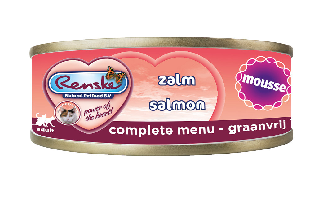 Renske Graanvrij mousse zalm hypoallergeen natvoer kat (blik)