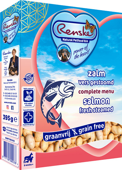 Renske Vers Gestoomd zalm graanvrij hondenvoer (395 gr)