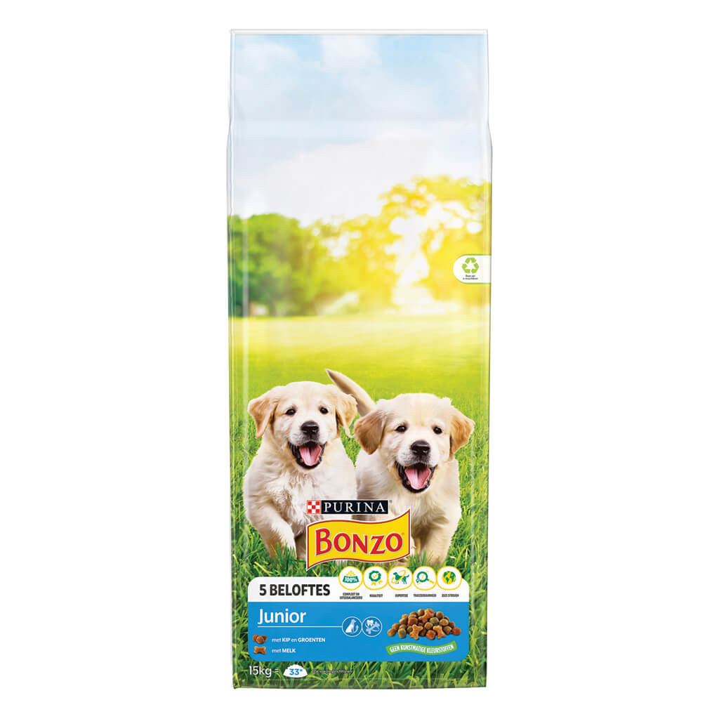 Purina Bonzo (Friskies) Junior met kip, groenten, melk hondenvoer