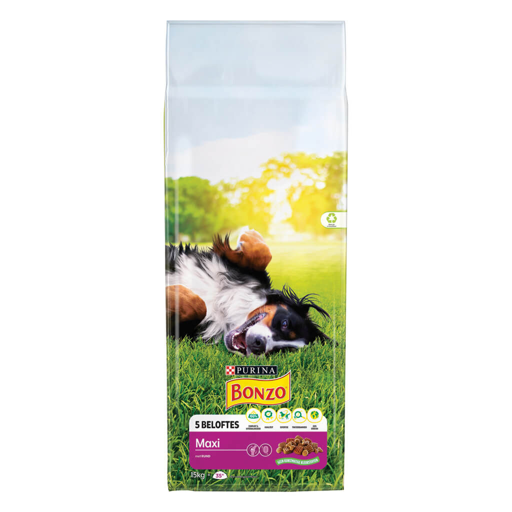 Purina Bonzo Maxi met rund hondenvoer