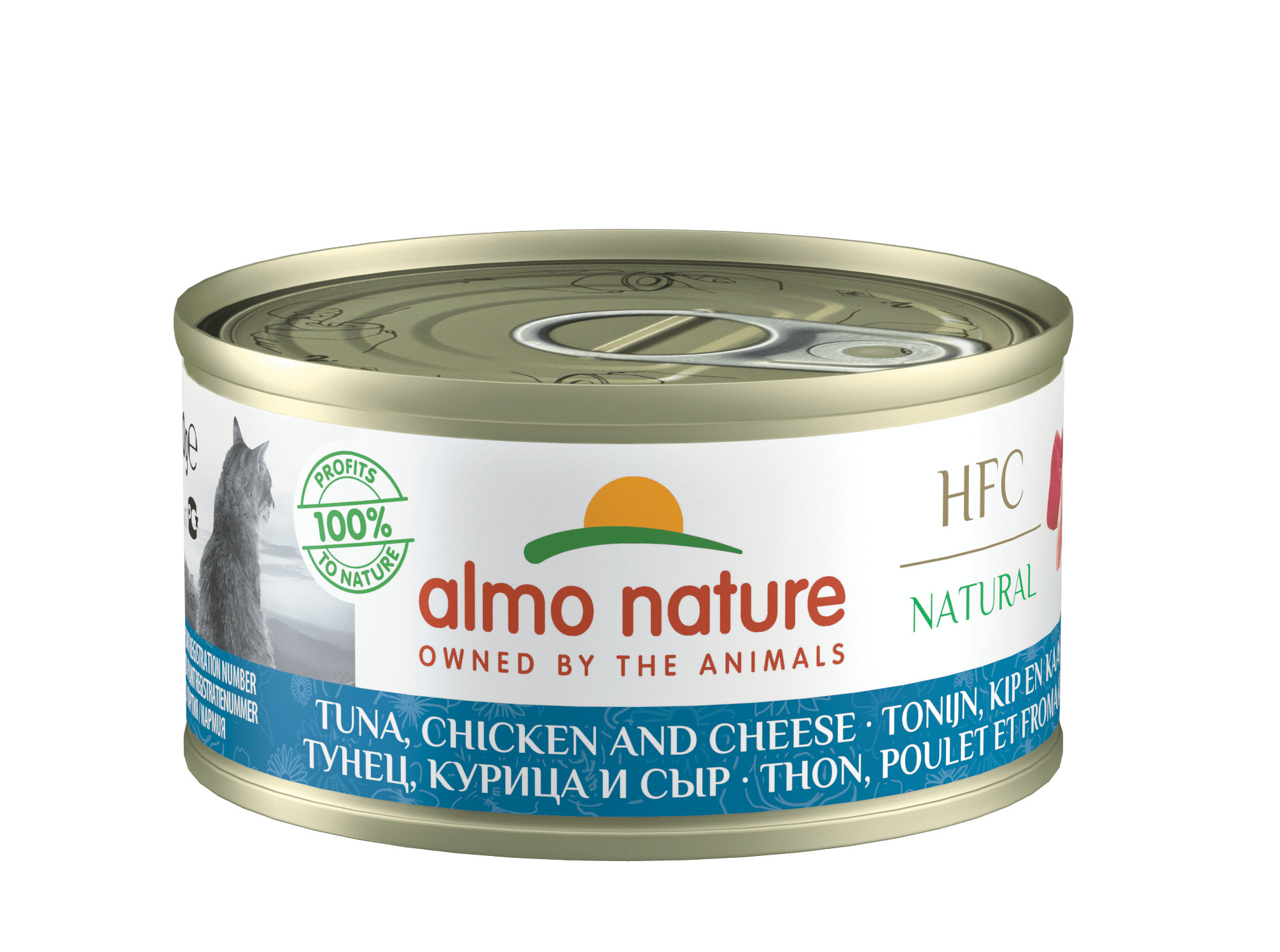 Almo Nature HFC Natural tonijn, kip en kaas (70 gr)