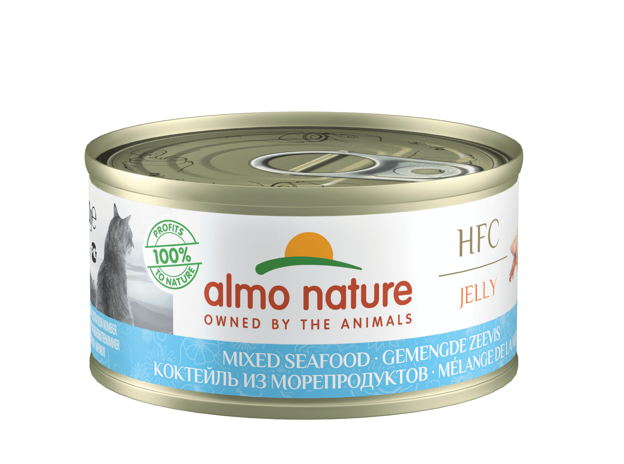 Almo Nature HFC Jelly met gemengde zeevis natvoer kat (70 g)