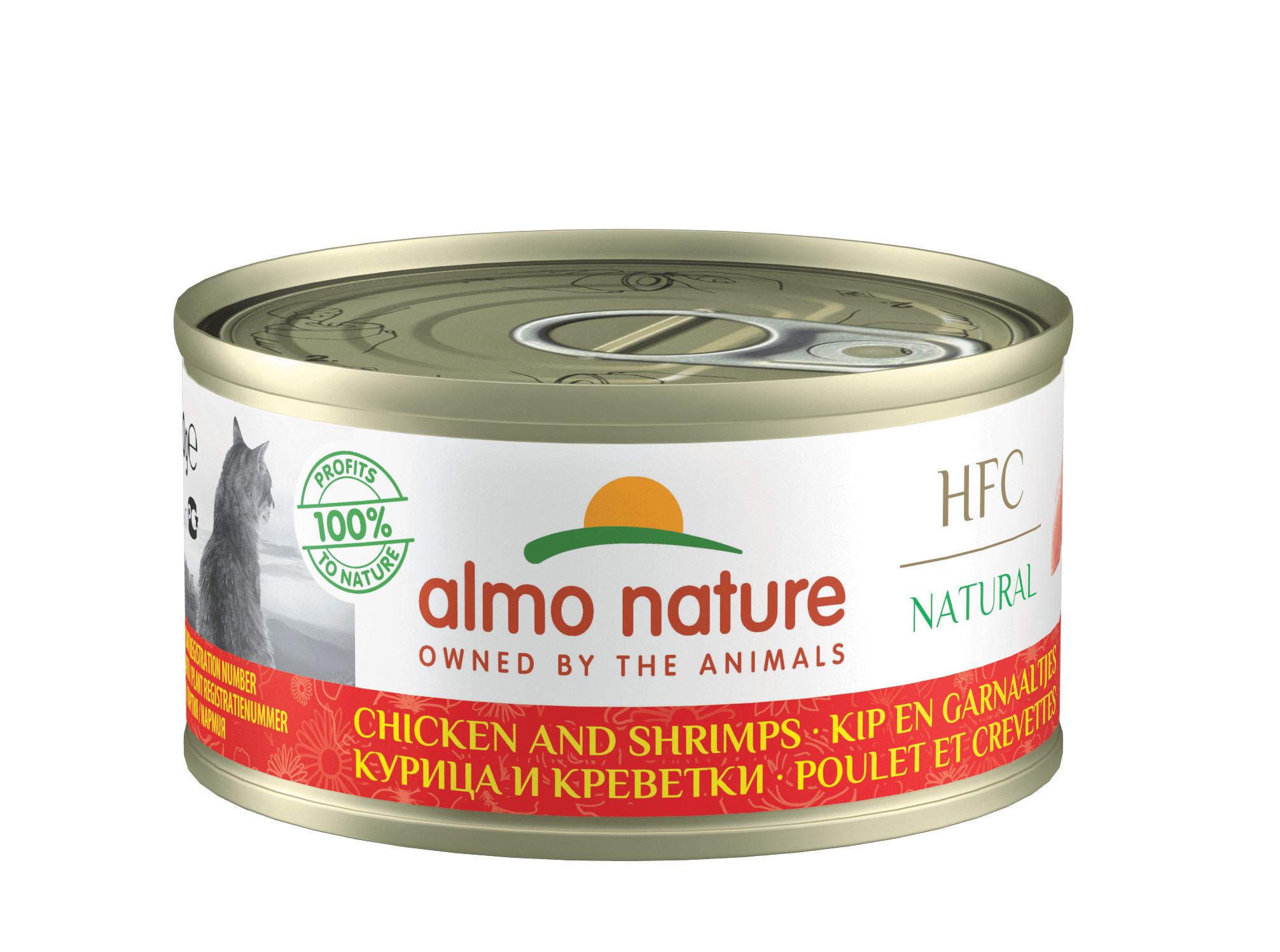 Almo Nature HFC Natural kip met garnalen natvoer kat (70 g)