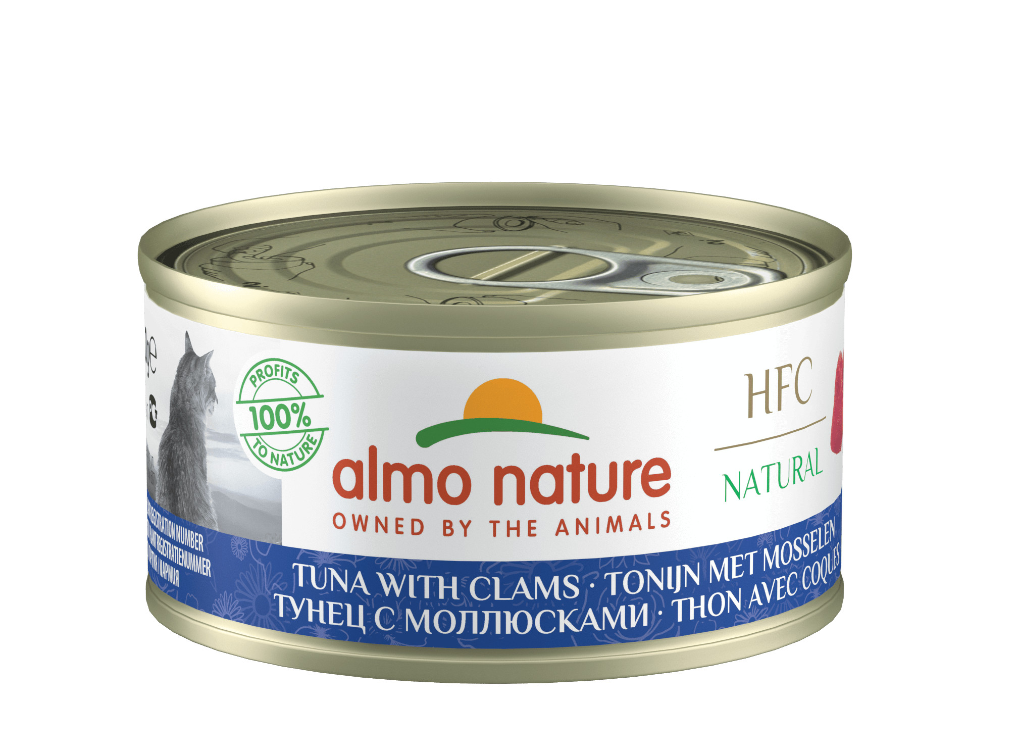 Almo Nature HFC Natural tonijn met venusschelpen natvoer kat (70 g)