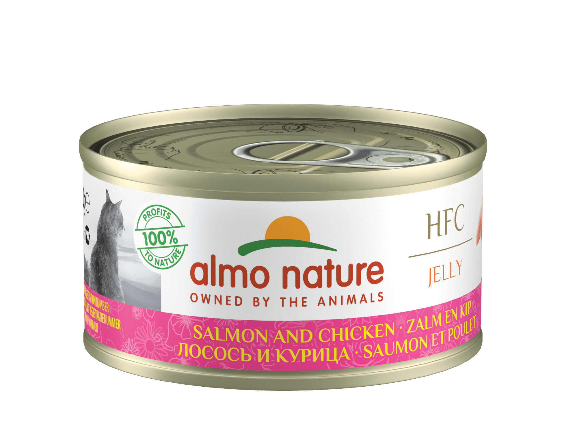 Almo Nature HFC Jelly zalm en kip natvoer kat (70 g)