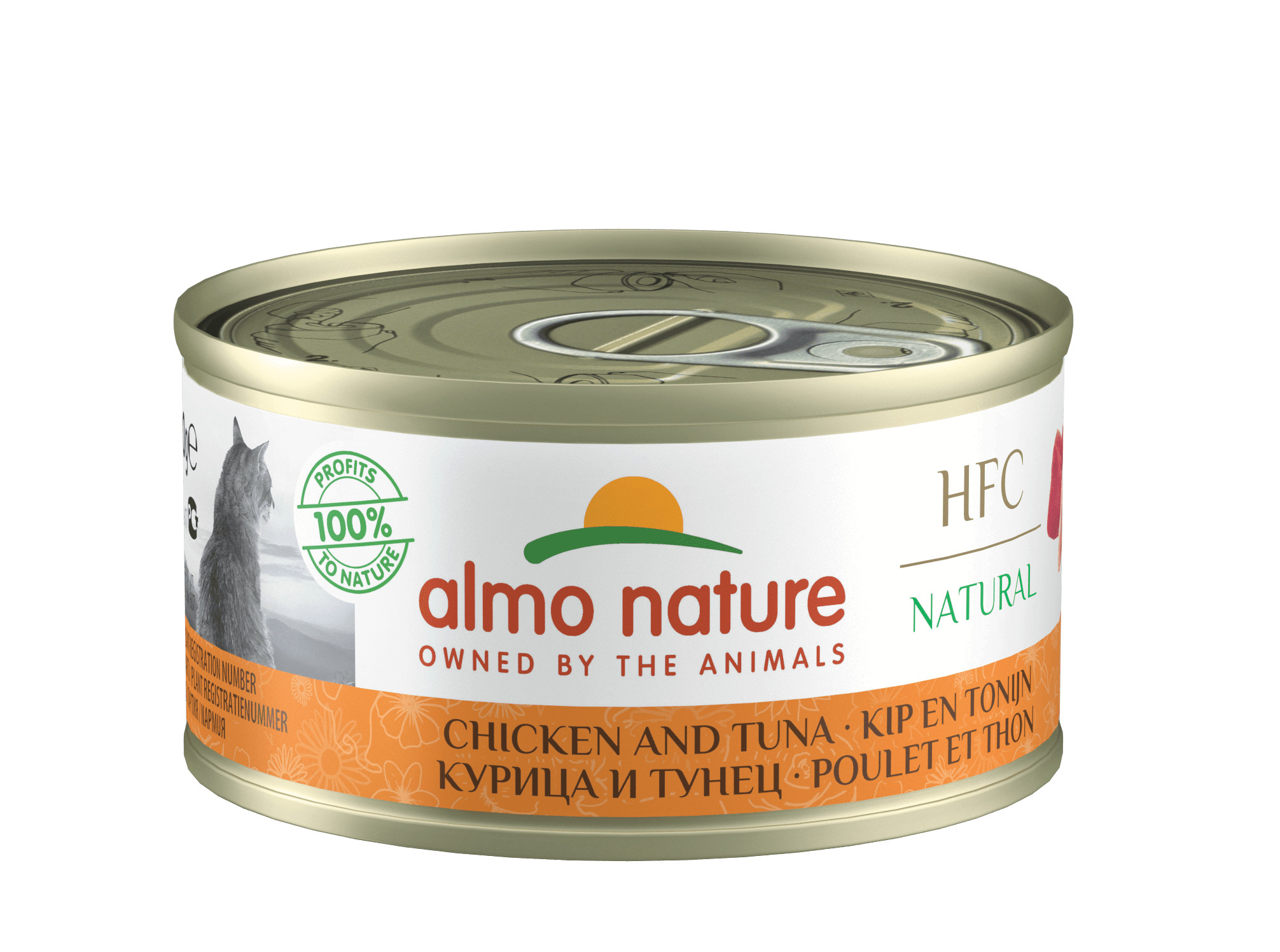 Almo Nature HFC Natural kip en tonijn natvoer kat (70 g)