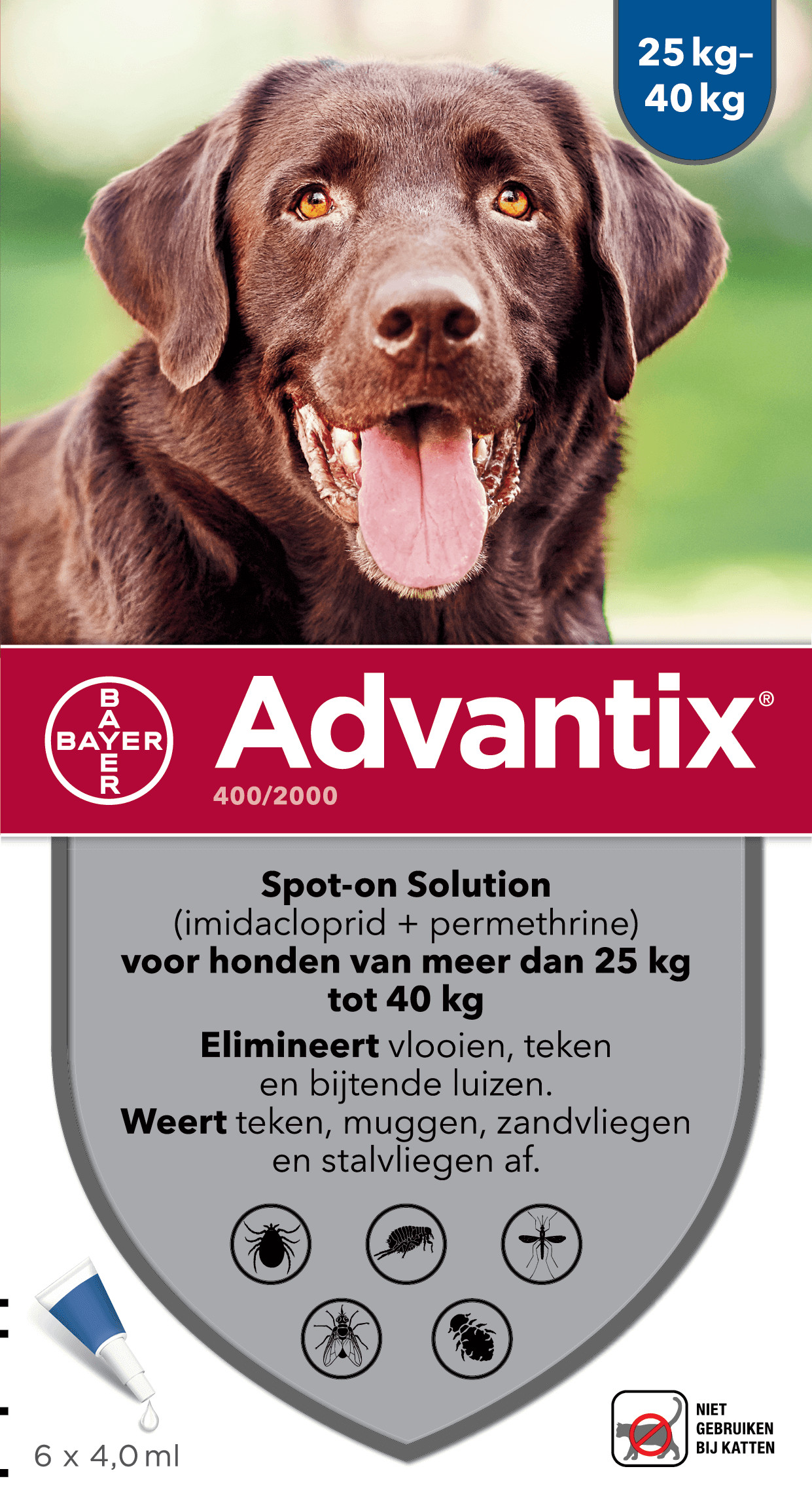 Anemoon vis autobiografie Het apparaat Advantix 400/2000 voor honden van 25 tot 40 kg | Voordelig