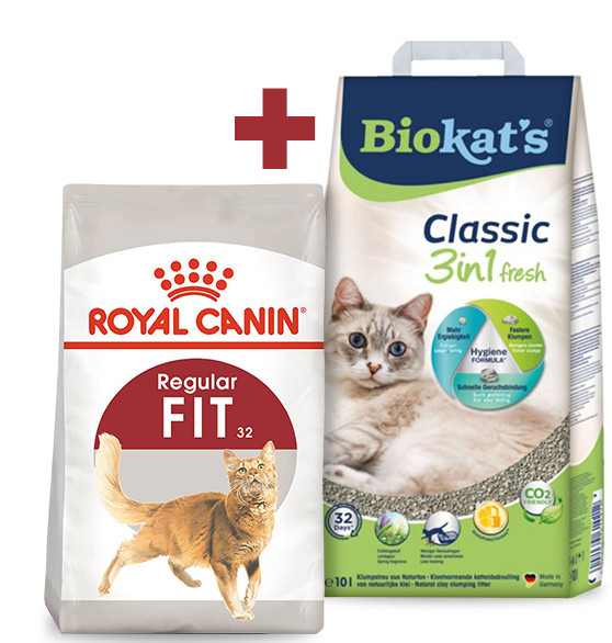 Royal Canin kattenvoer + Biokat kattengrit Combi Aanbieding