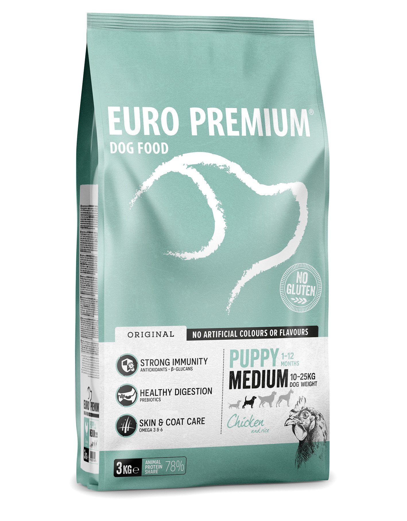 Euro Premium Puppy Medium Chicken & Rice hondenvoer