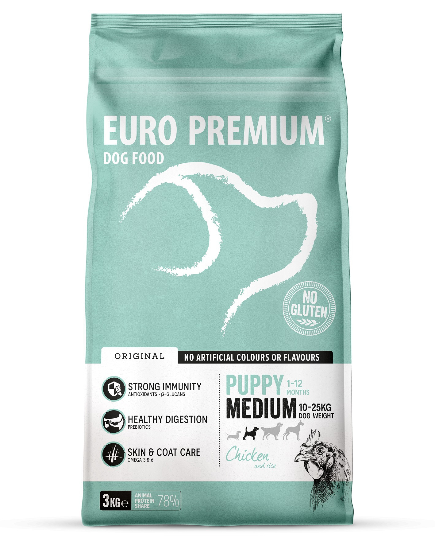 Euro Premium Puppy Medium Chicken & Rice hondenvoer