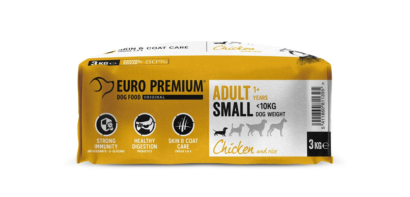 Euro Premium Small Adult Chicken & Rice hondenvoer