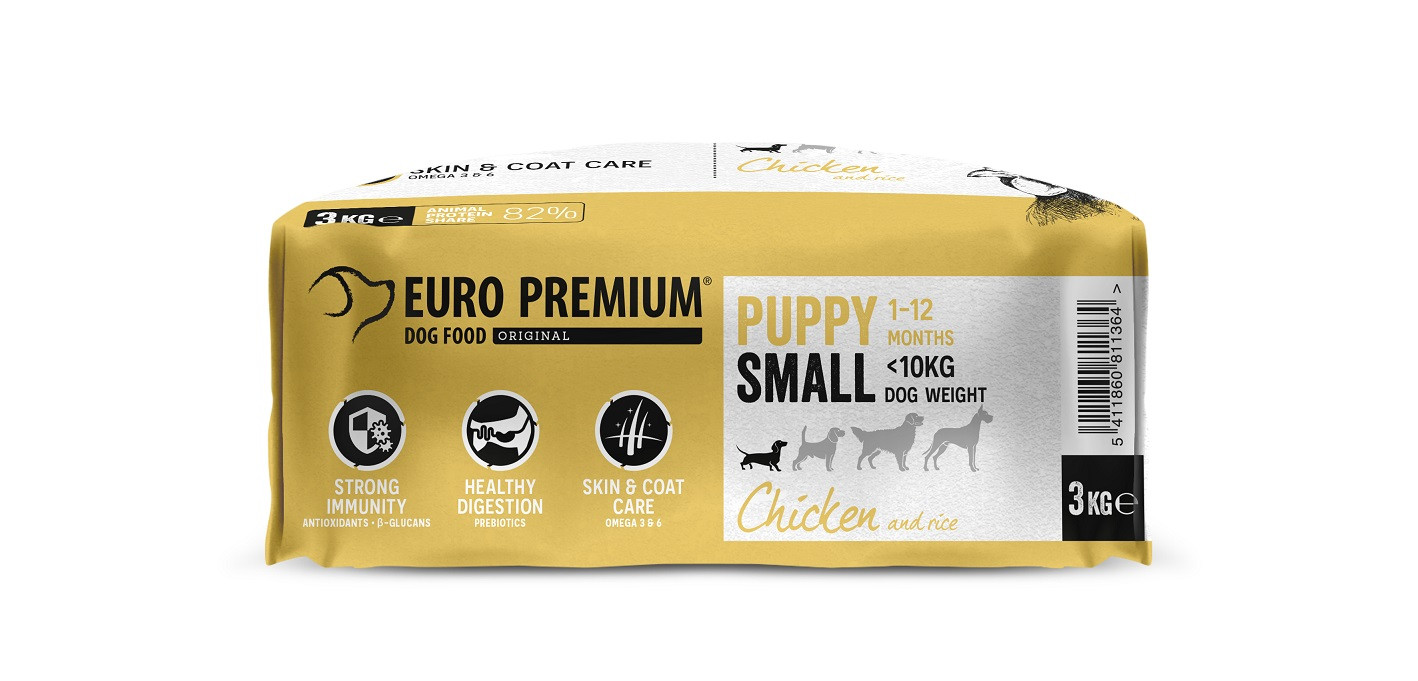 Euro Premium Small Puppy Chicken & Rice hondenvoer